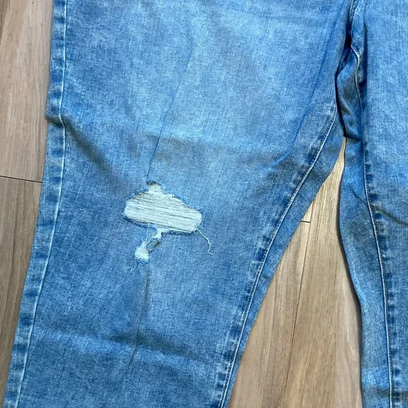 Sonoma straight crop jean distressed cuffed raw hem button fly casual 24W - Picture 7 of 17